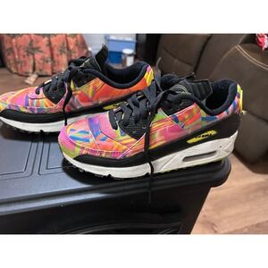 Nike Air Max 90 Mens Colorful Geometric Print Athletic Shoes